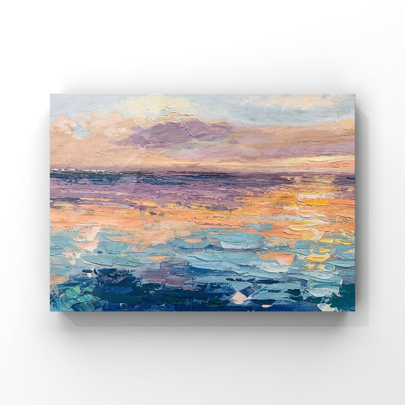 Warm Sunset, Impressionism Painting Australia, Hand-painted Canvas