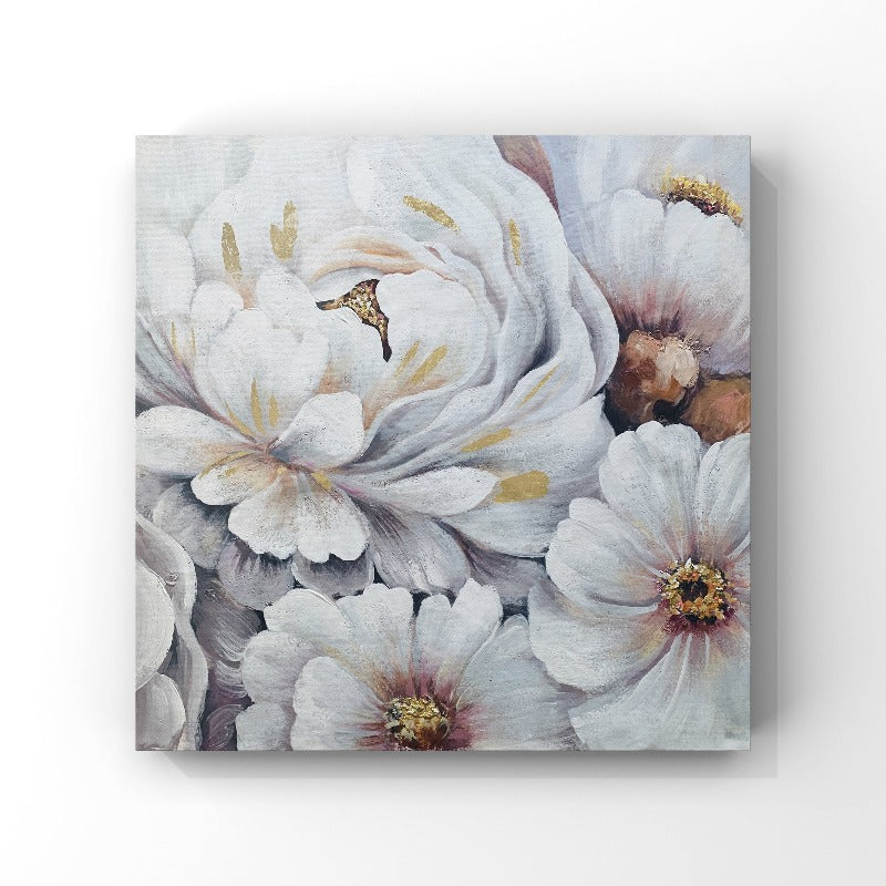 Pure White Flower Painting Australia, Hand-painted Canvas,artist selling sites,artist seurat paintings,artist sites online,artist sketches for sale,artist statue,,artist tahitian woman