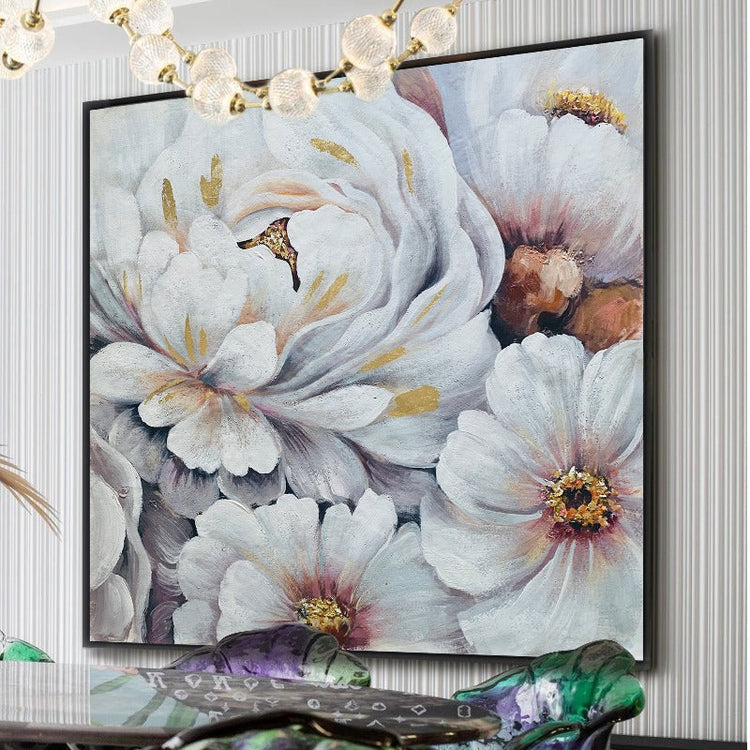 Pure White Flower Painting Australia, Hand-painted Canvas,artist selling sites,artist seurat paintings,artist sites online,artist sketches for sale,artist statue,,artist tahitian woman