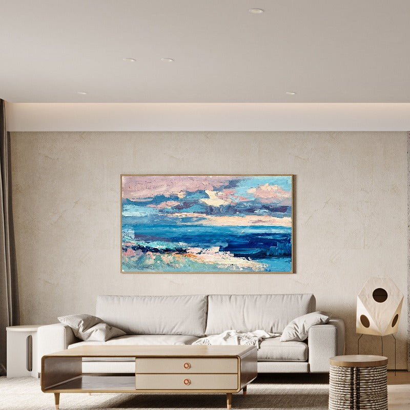 Over the Ocean, Impressionism Painting Australia, Hand-painted Canvas