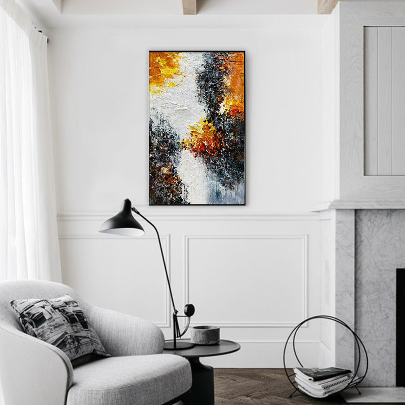 The Canyon, Abstract Painting Australia, Hand-painted Canvas,black white and grey canvas art,black white and pink wall art,black white and red canvas wall art,black white and silver canvas art,black white gold abstract painting,black white gray abstract art,black white grey abstract painting