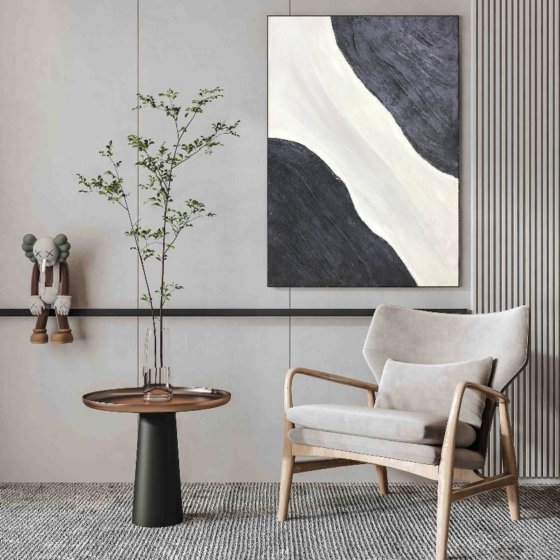 Black and White, Minimalist Painting Australia, Hand-painted Canvas,banksy face,banksy latest art,banksy new art,barbara hepburn sculpture,barbara hepworth abstract art