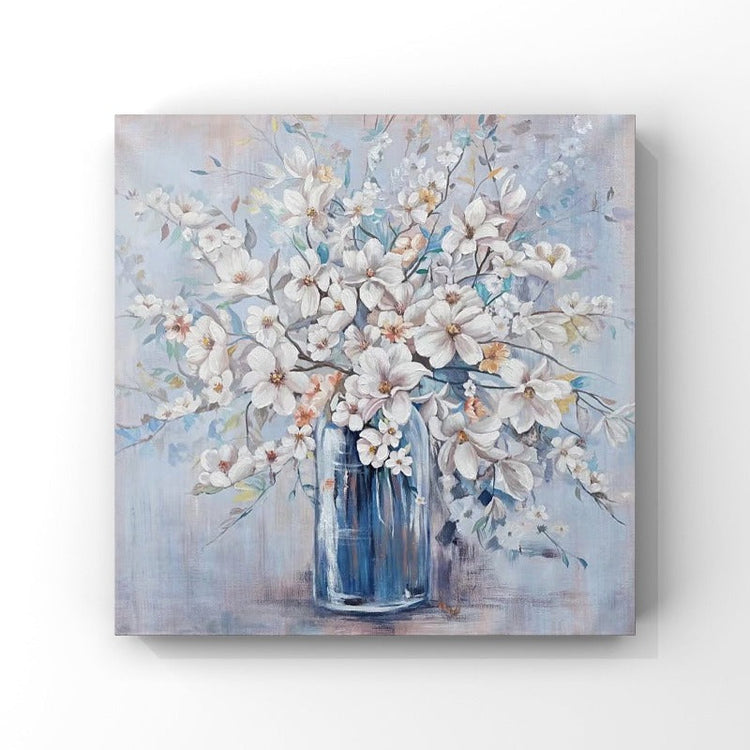 FLORAL PAINTING, VASE, HAND-PAINTED CANVAS,classic pencil drawing,classic pop art,classic scenery painting,classic surrealism art,classical indian art,classical landscape painting,classical landscapes,claude monet and impressionism,claude monet french impressionism