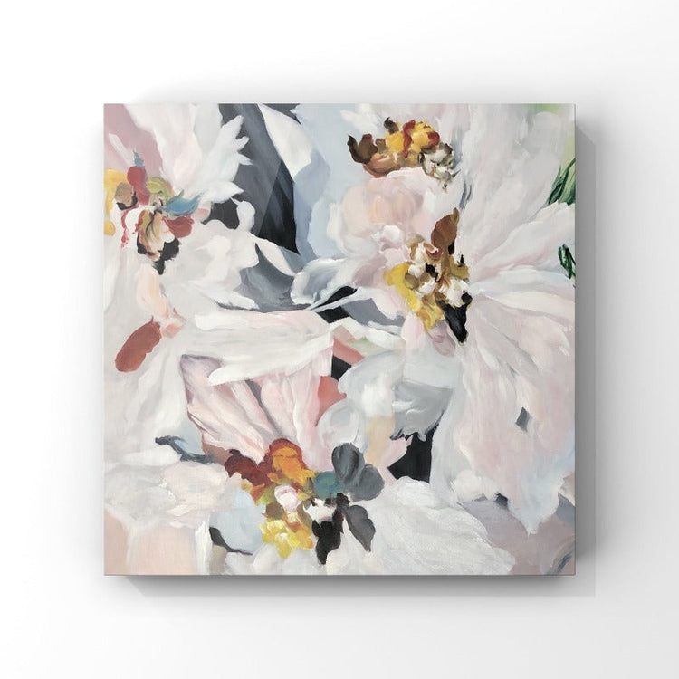 Rose Gold Flower Painting, Impressionism Floral Painting Australia, Hand-painted Canvas