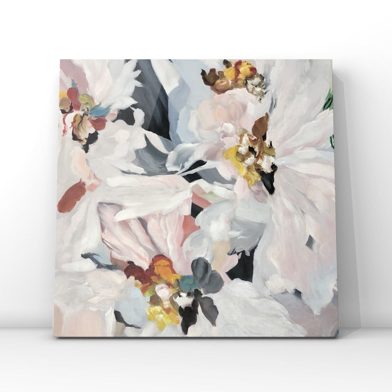 Rose Gold Flower Painting, Impressionism Floral Painting Australia, Hand-painted Canvas
