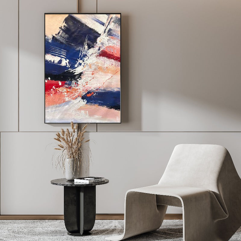 Red and Blue, Minimalist Painting Australia, Hand-painted Canvas,artwork platform,,artwork pop,artwork sites,artwork surrealism,artwork that sells,artwork to buy uk,artwork uk