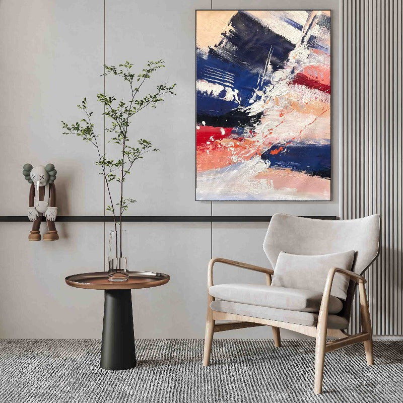 Red and Blue, Minimalist Painting Australia, Hand-painted Canvas,artwork platform,,artwork pop,artwork sites,artwork surrealism,artwork that sells,artwork to buy uk,artwork uk