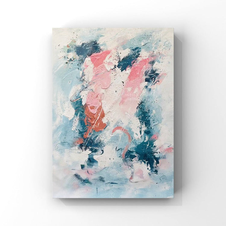 Pink World, Abstract Painting Australia, Hand-painted Canvas,black color wall art,black colour wall art,black frame abstract art,black frame art wall,black frame wall art,black framed abstract art,black gold and grey abstract painting,black gold and silver wall art,black gold and white painting