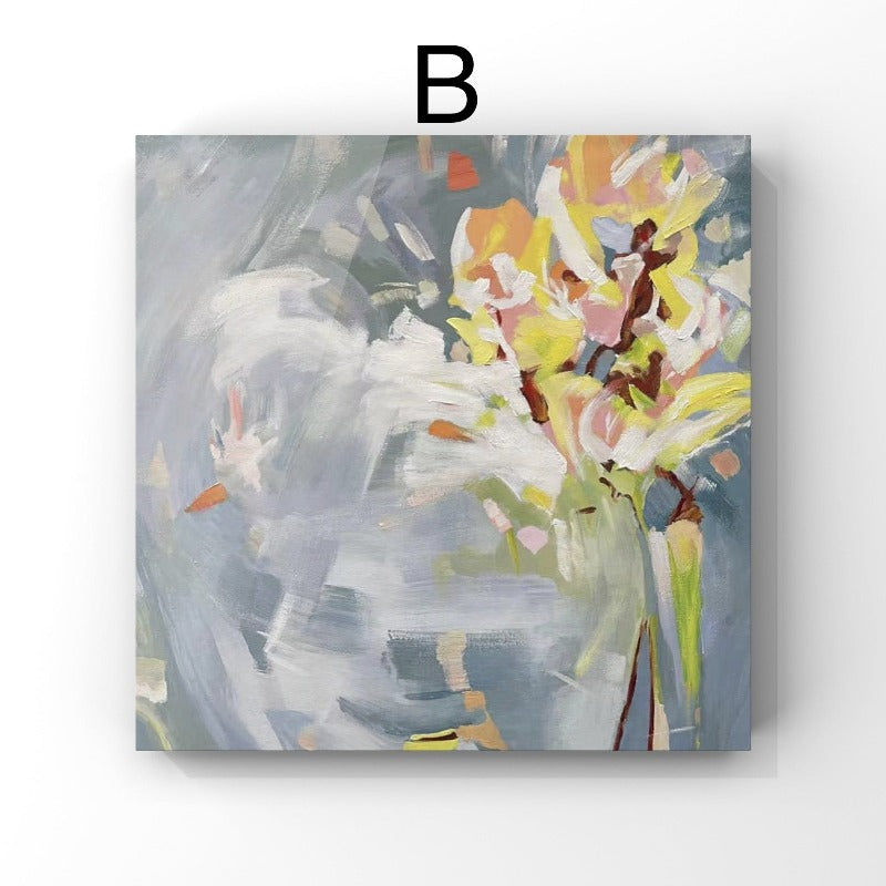 Set of 2 A Bunch of Flower Painting Australia, Hand-painted Canvas,artist contemporary painting,artist curation,artist damien hirst,artist david hockney paintings,,artist dumas