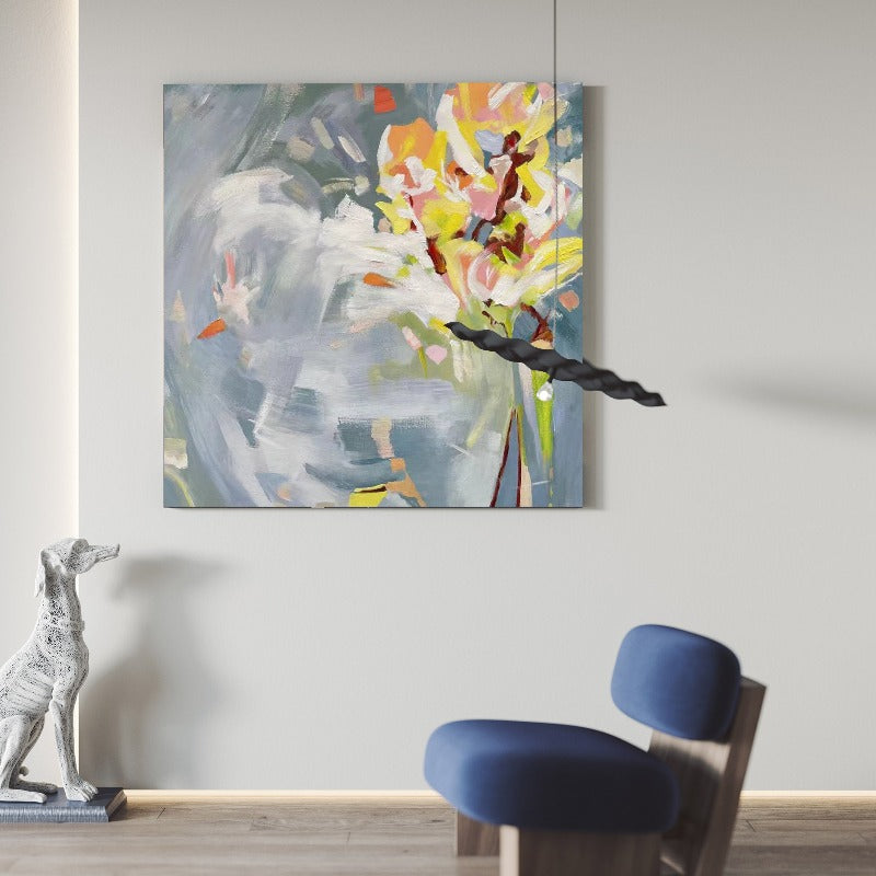 Set of 2 A Bunch of Flower Painting Australia, Hand-painted Canvas,artist contemporary painting,artist curation,artist damien hirst,artist david hockney paintings,,artist dumas