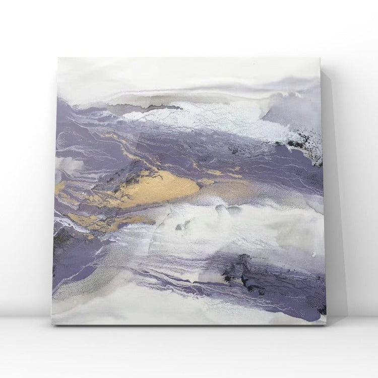 Purple and Gold Marble Painting Australia, Hand-painted Canvas,artist residency california,artist residency europe,artist residency france,,artist residency germany,artist residency list