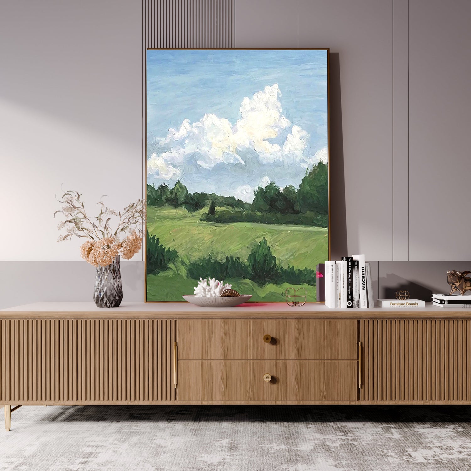Peaceful Land, Landscape Painting Australia, Hand-painted Canvas,artists like andy warhol,,artists like claude monet,artists like monet,artists like salvador dali